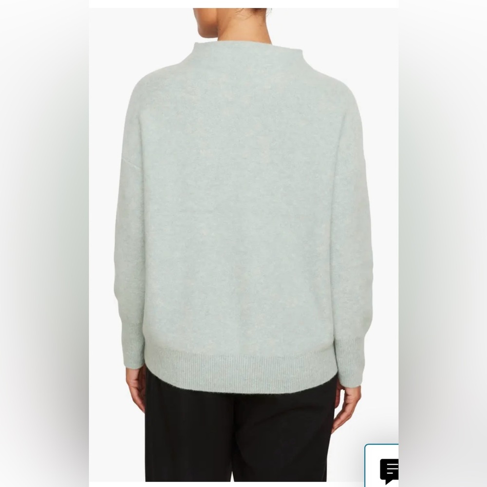VINCE cashmere funnel neck sweater in mint - Picture 2 of 6